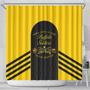 Personalized Buffalo Soldiers Shower Curtain 9th & 10th Cavalry Regiment