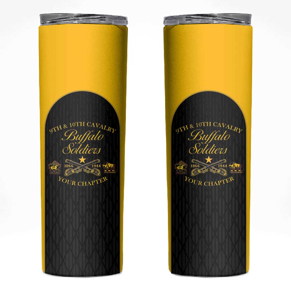 Personalized Buffalo Soldiers Skinny Tumbler 9th & 10th Cavalry Regiment