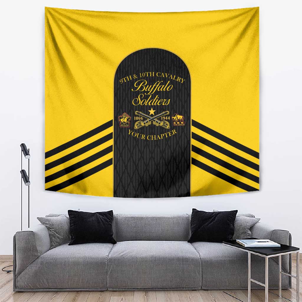 Personalized Buffalo Soldiers Tapestry 9th & 10th Cavalry Regiment