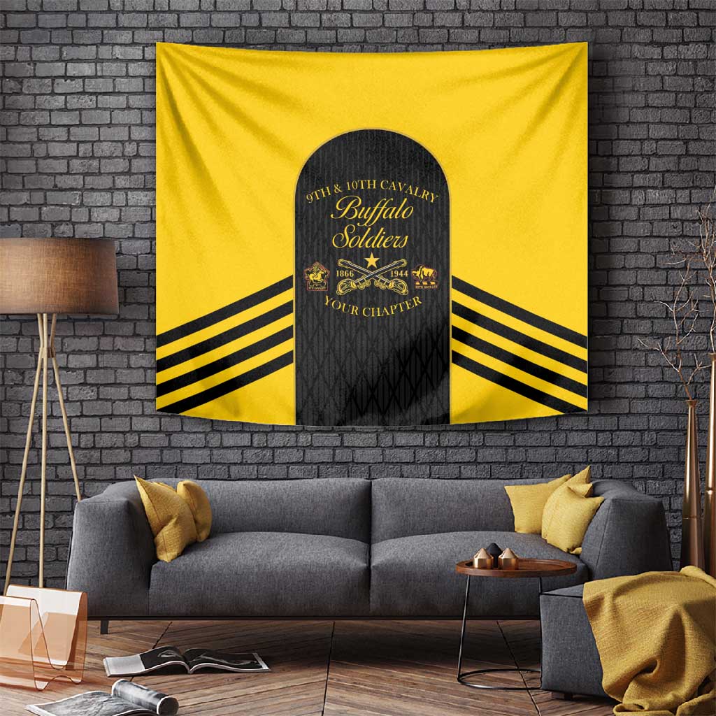 Personalized Buffalo Soldiers Tapestry 9th & 10th Cavalry Regiment