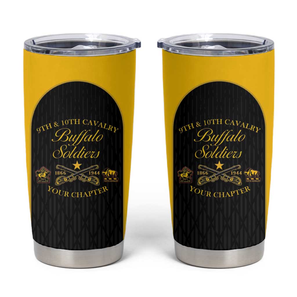 Personalized Buffalo Soldiers Tumbler Cup 9th & 10th Cavalry Regiment