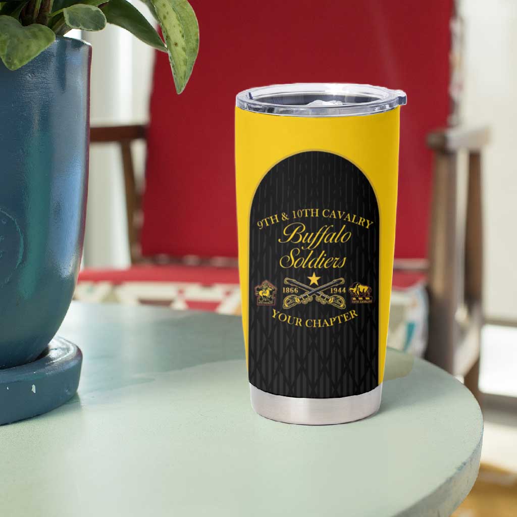Personalized Buffalo Soldiers Tumbler Cup 9th & 10th Cavalry Regiment