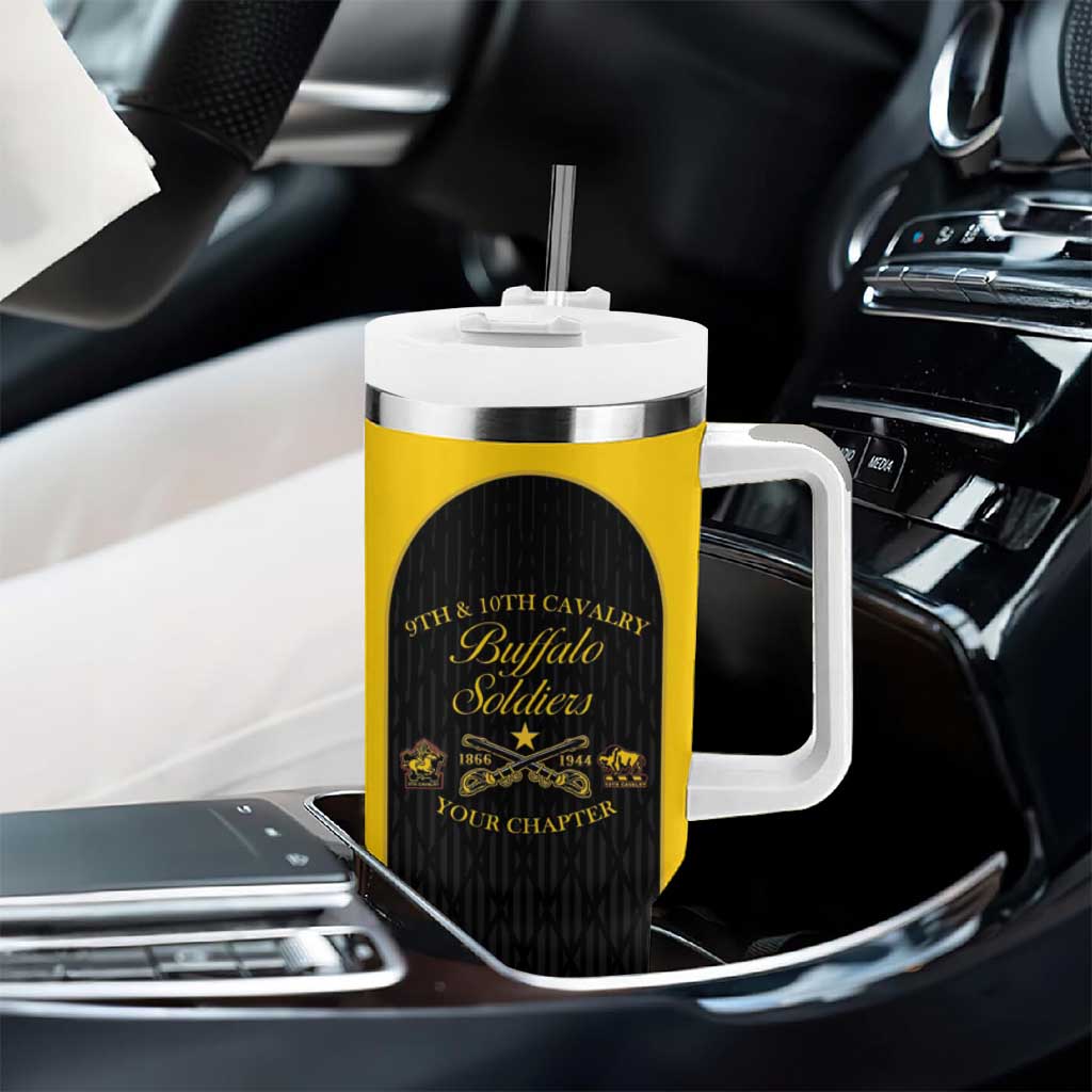 Personalized Buffalo Soldiers Tumbler With Handle 9th & 10th Cavalry Regiment