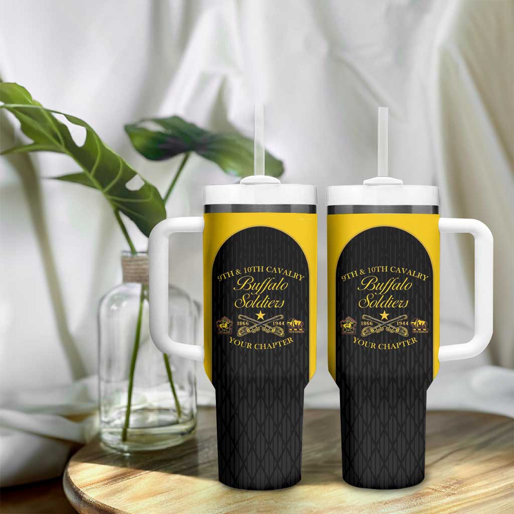 Personalized Buffalo Soldiers Tumbler With Handle 9th & 10th Cavalry Regiment