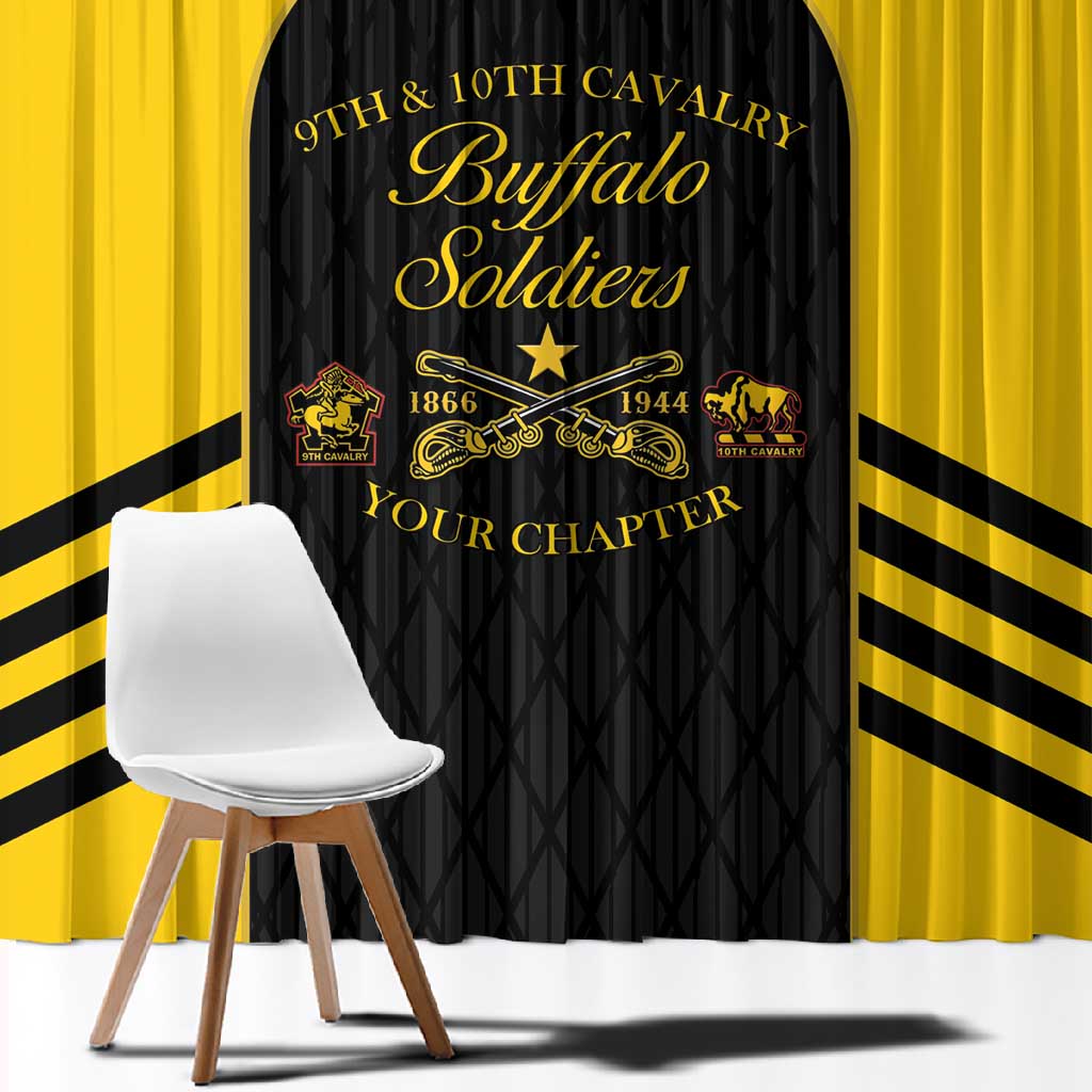 Personalized Buffalo Soldiers Window Curtain 9th & 10th Cavalry Regiment