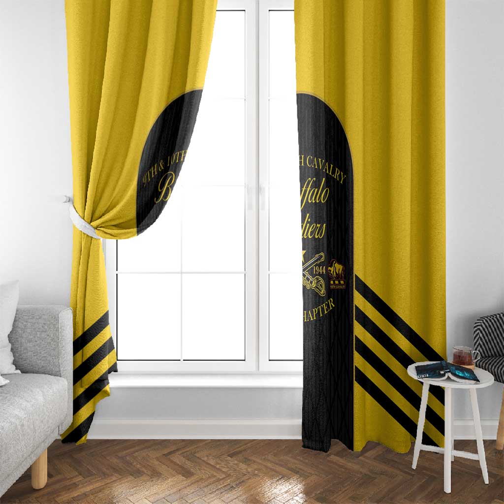 Personalized Buffalo Soldiers Window Curtain 9th & 10th Cavalry Regiment