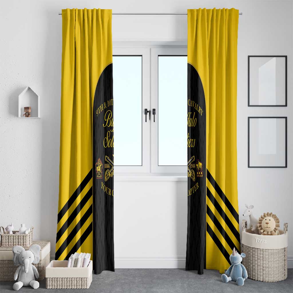 Personalized Buffalo Soldiers Window Curtain 9th & 10th Cavalry Regiment