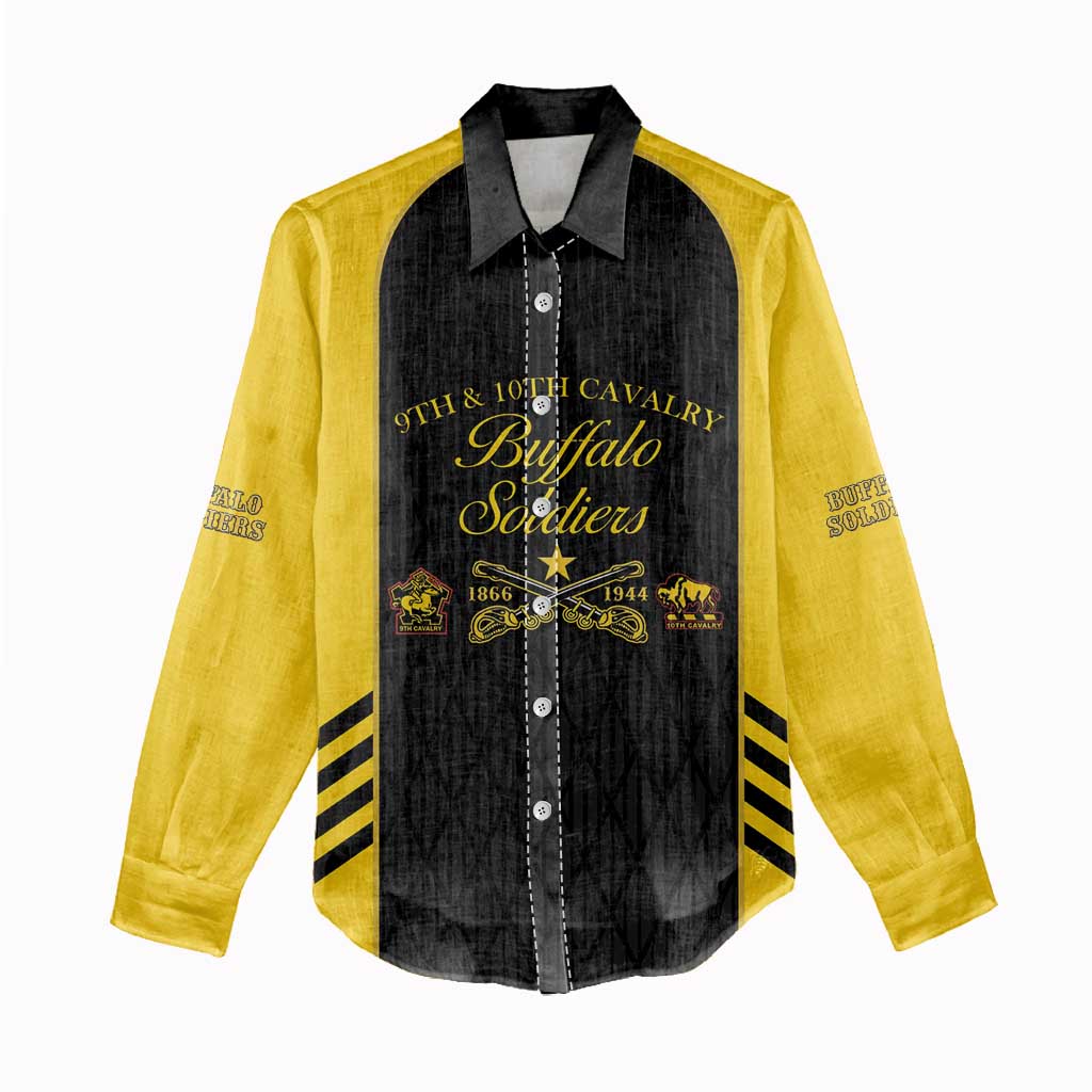 Personalized Buffalo Soldiers Women Casual Shirt 9th & 10th Cavalry Regiment