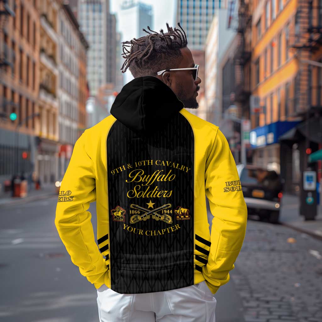 Personalized Buffalo Soldiers Zip Hoodie 9th & 10th Cavalry Regiment