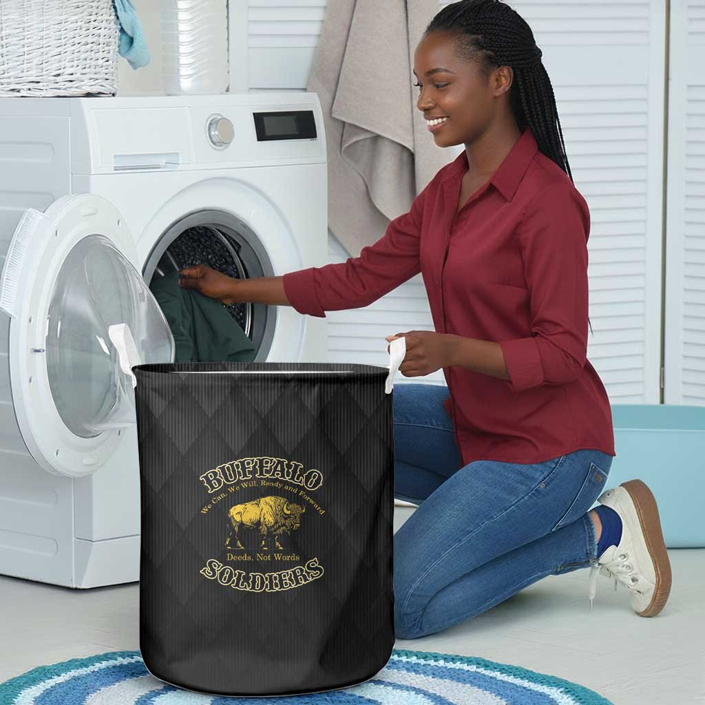 Buffalo Soldiers Laundry Basket We Can We Will Ready and Forward