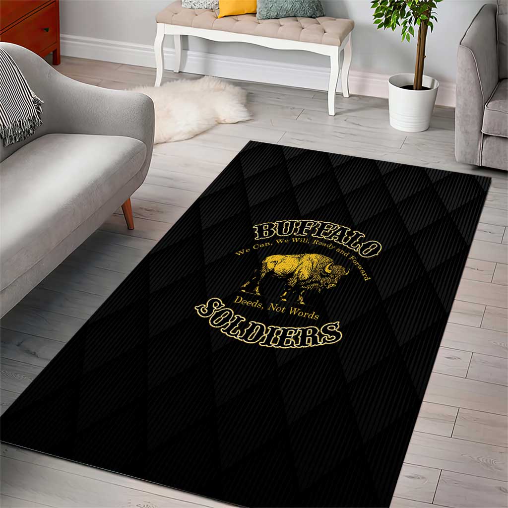 Buffalo Soldiers Area Rug We Can We Will Ready and Forward