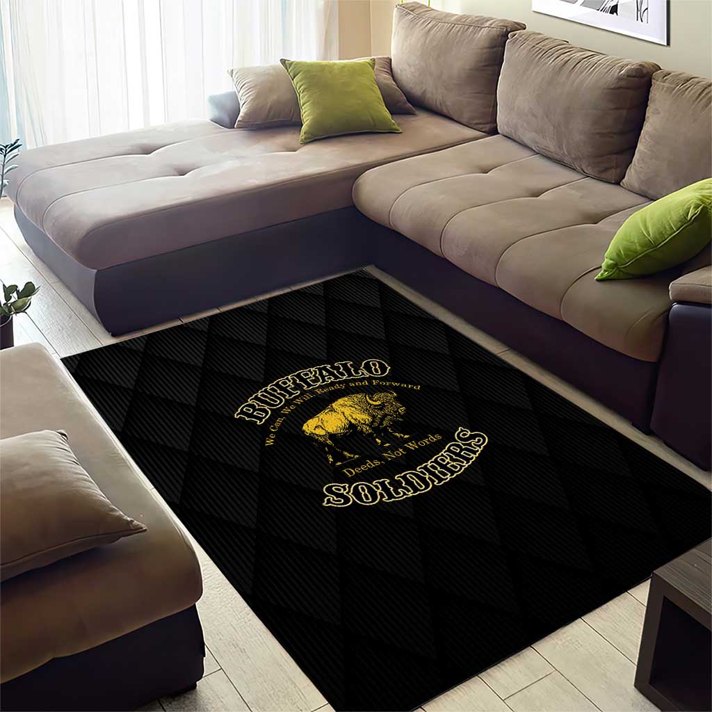Buffalo Soldiers Area Rug We Can We Will Ready and Forward