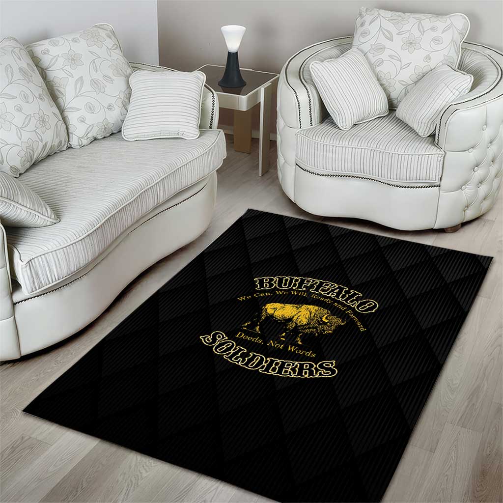 Buffalo Soldiers Area Rug We Can We Will Ready and Forward