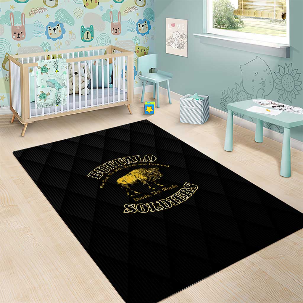 Buffalo Soldiers Area Rug We Can We Will Ready and Forward
