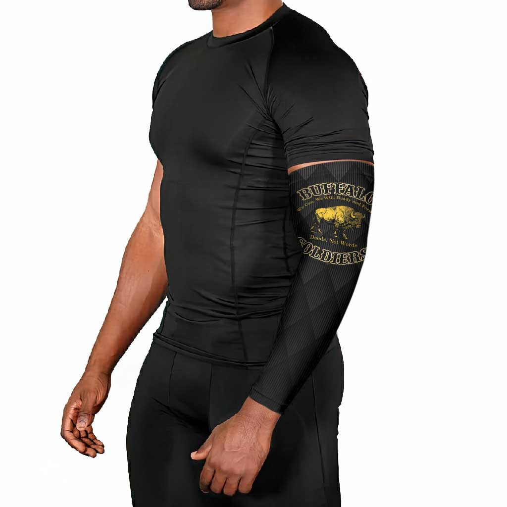 Personalized Buffalo Soldiers Arm Sleeves We Can We Will Ready and Forward
