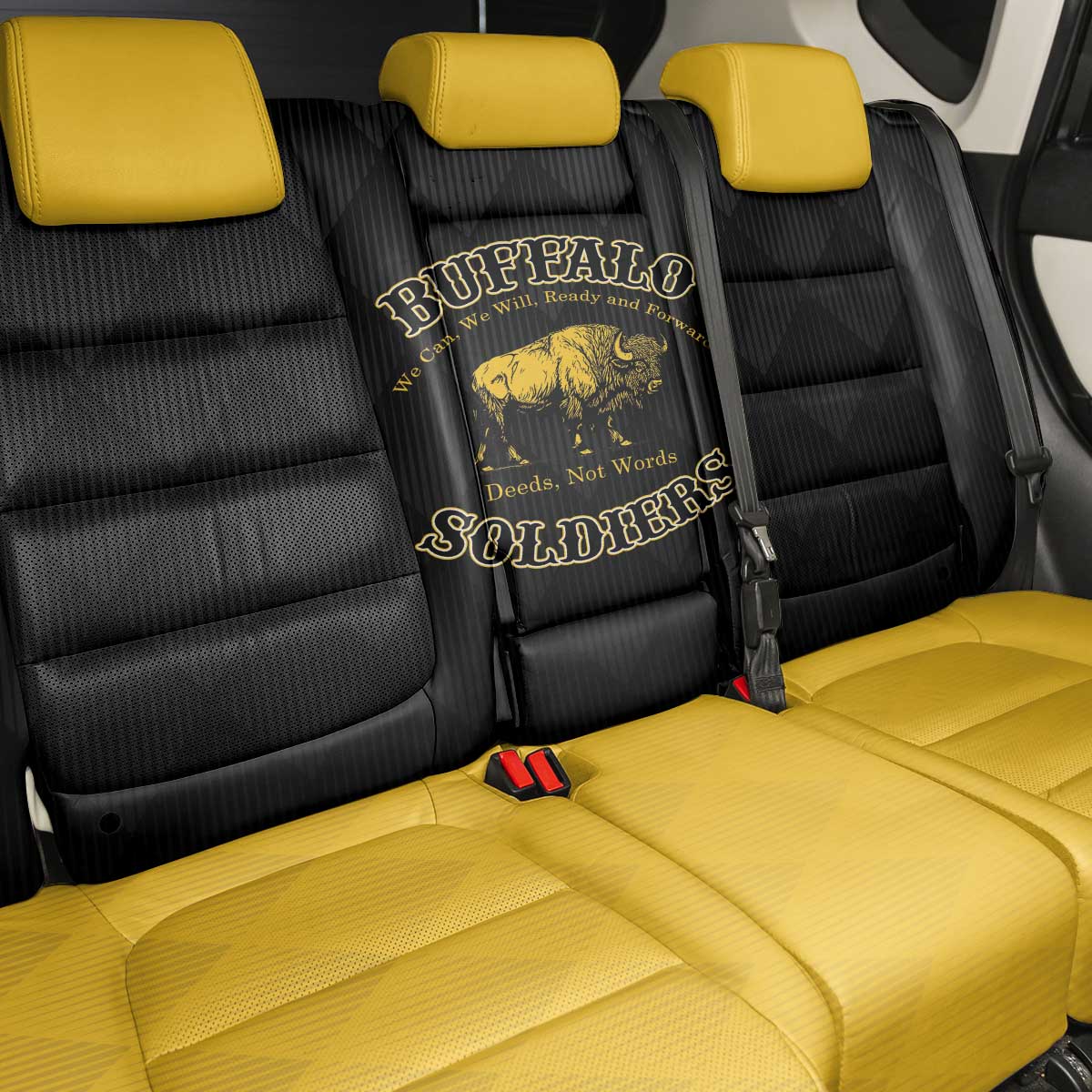 Buffalo Soldiers Back Car Seat Cover We Can We Will Ready and Forward