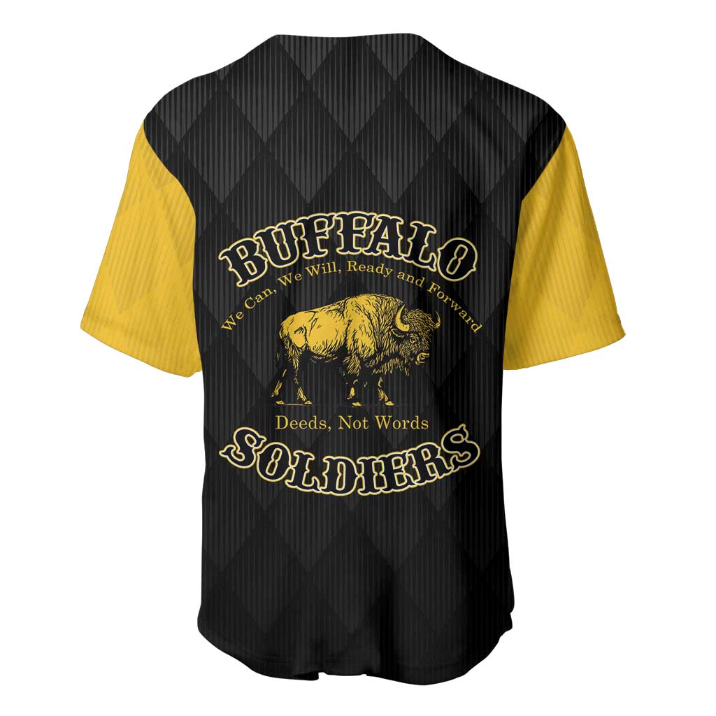 Personalized Buffalo Soldiers Baseball Jersey We Can We Will Ready and Forward