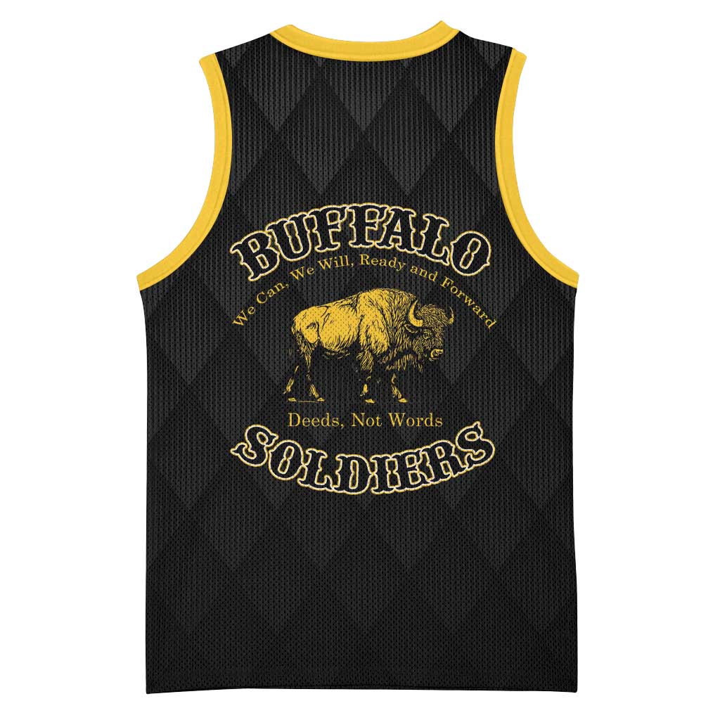 Personalized Buffalo Soldiers Basketball Jersey We Can We Will Ready and Forward