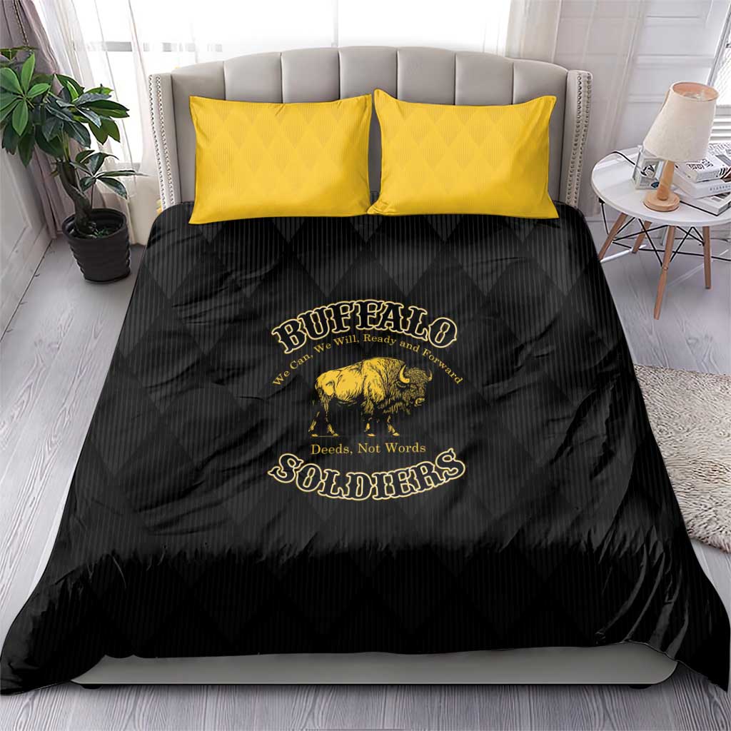 Buffalo Soldiers Bedding Set We Can We Will Ready and Forward