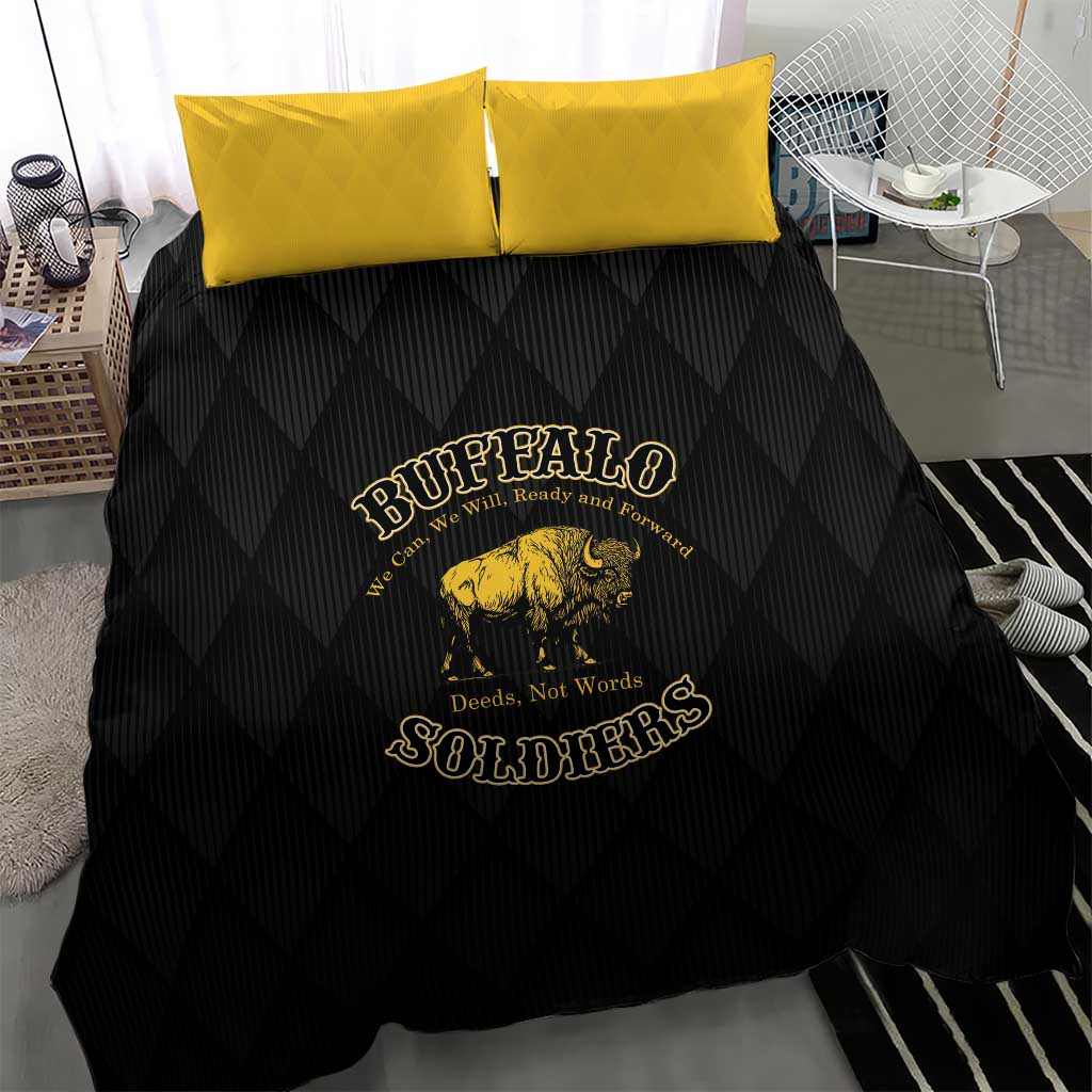 Buffalo Soldiers Bedding Set We Can We Will Ready and Forward
