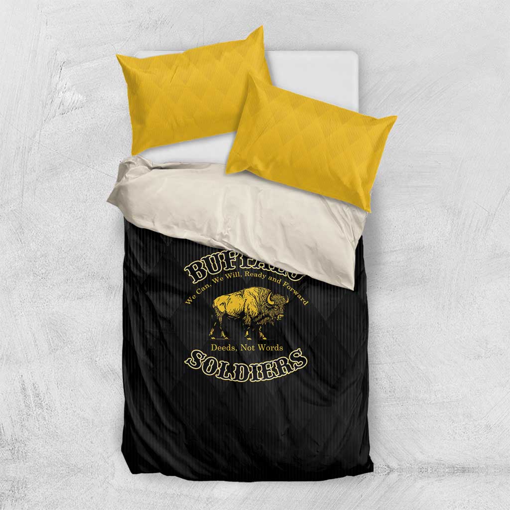 Buffalo Soldiers Bedding Set We Can We Will Ready and Forward