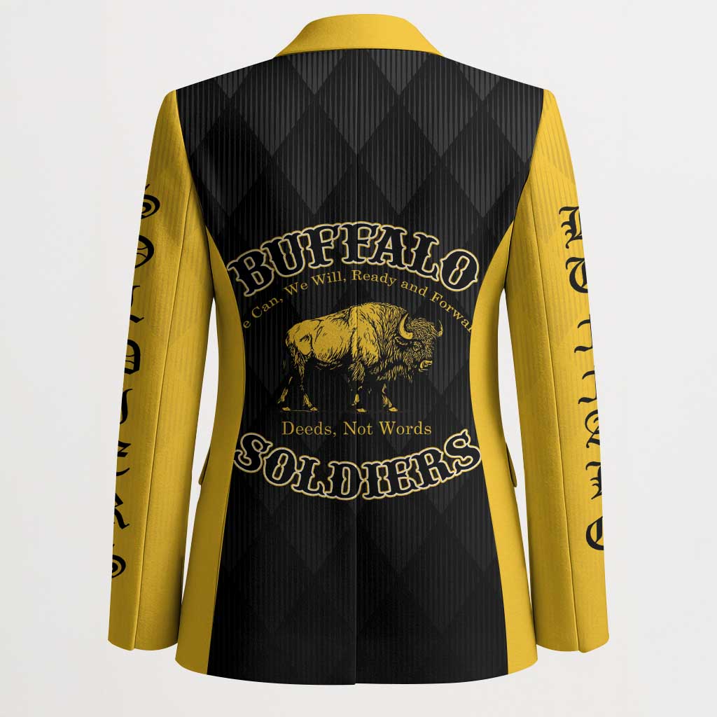 Personalized Buffalo Soldiers Blazer We Can We Will Ready and Forward