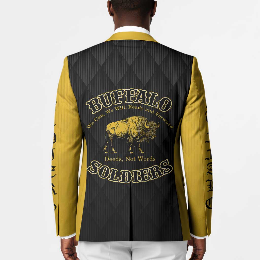 Personalized Buffalo Soldiers Blazer We Can We Will Ready and Forward