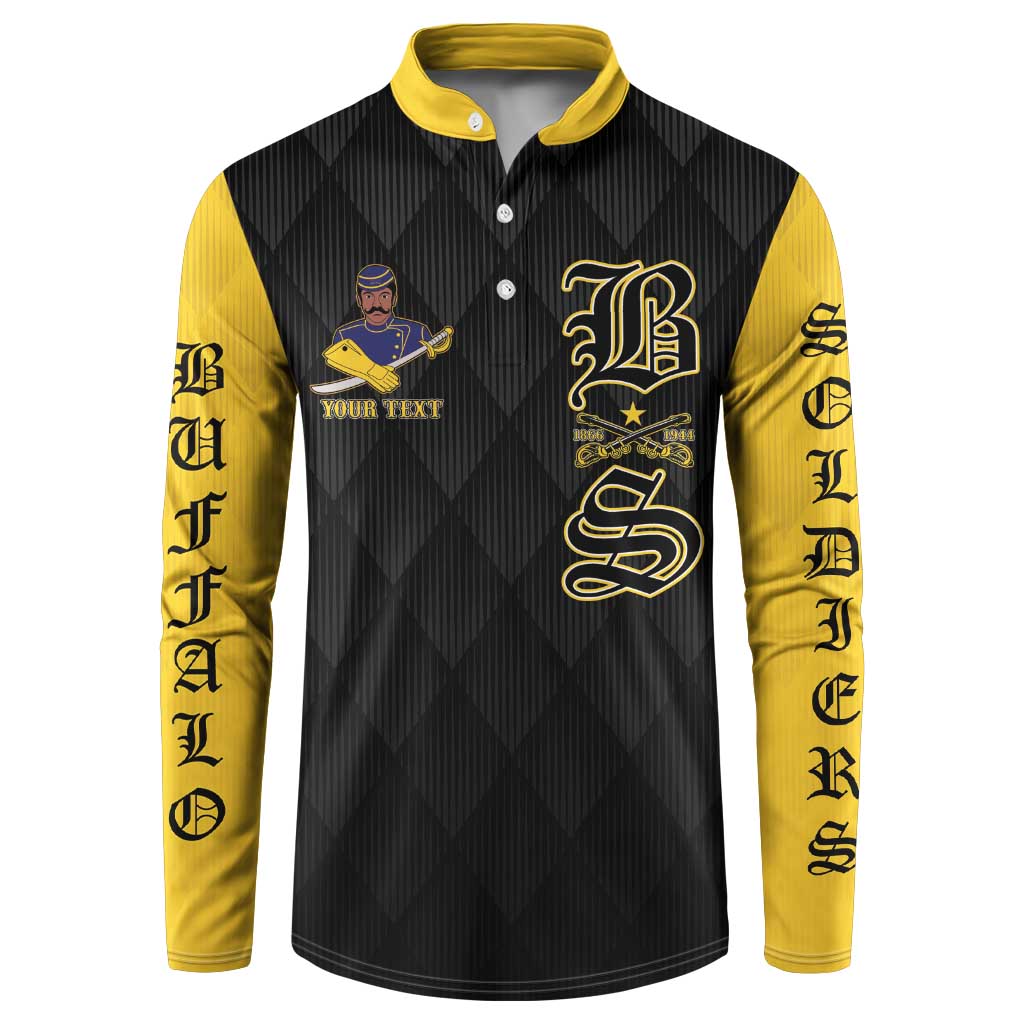 Personalized Buffalo Soldiers Button Sweatshirt We Can We Will Ready and Forward