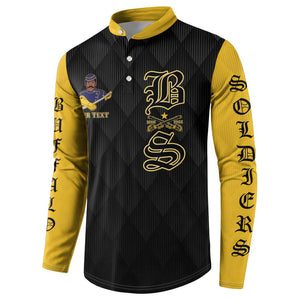 Personalized Buffalo Soldiers Button Sweatshirt We Can We Will Ready and Forward