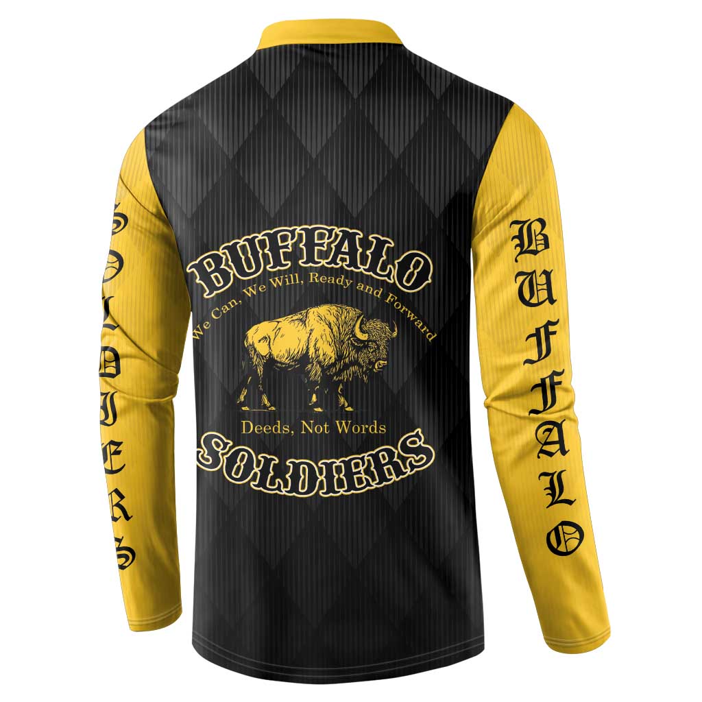Personalized Buffalo Soldiers Button Sweatshirt We Can We Will Ready and Forward