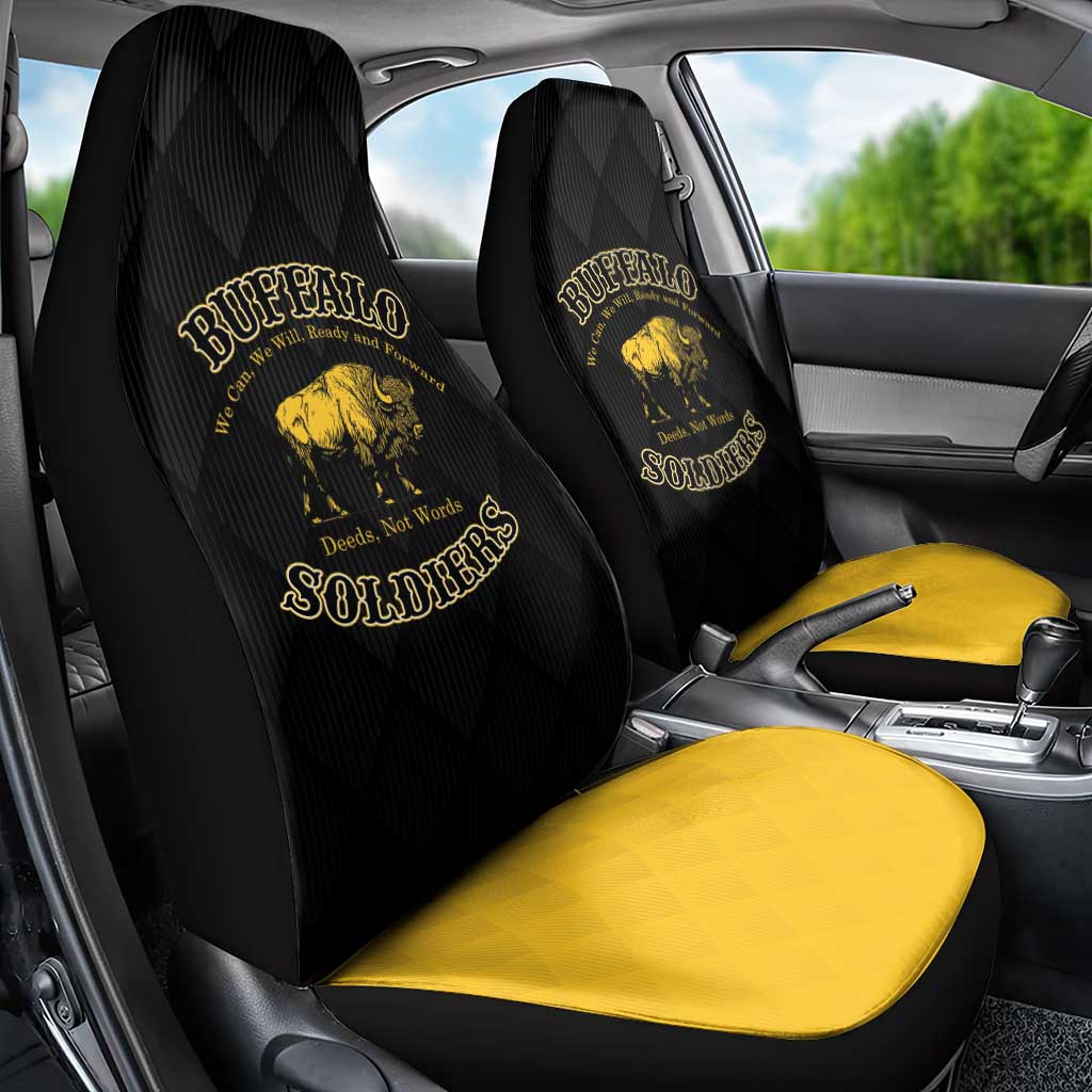 Buffalo Soldiers Car Seat Cover We Can We Will Ready and Forward