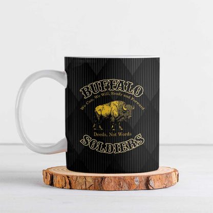 Buffalo Soldiers Ceramic Mug We Can We Will Ready and Forward