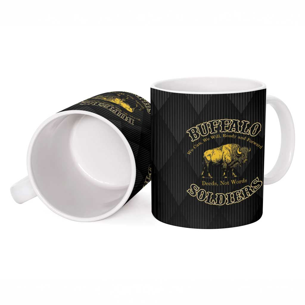 Buffalo Soldiers Ceramic Mug We Can We Will Ready and Forward