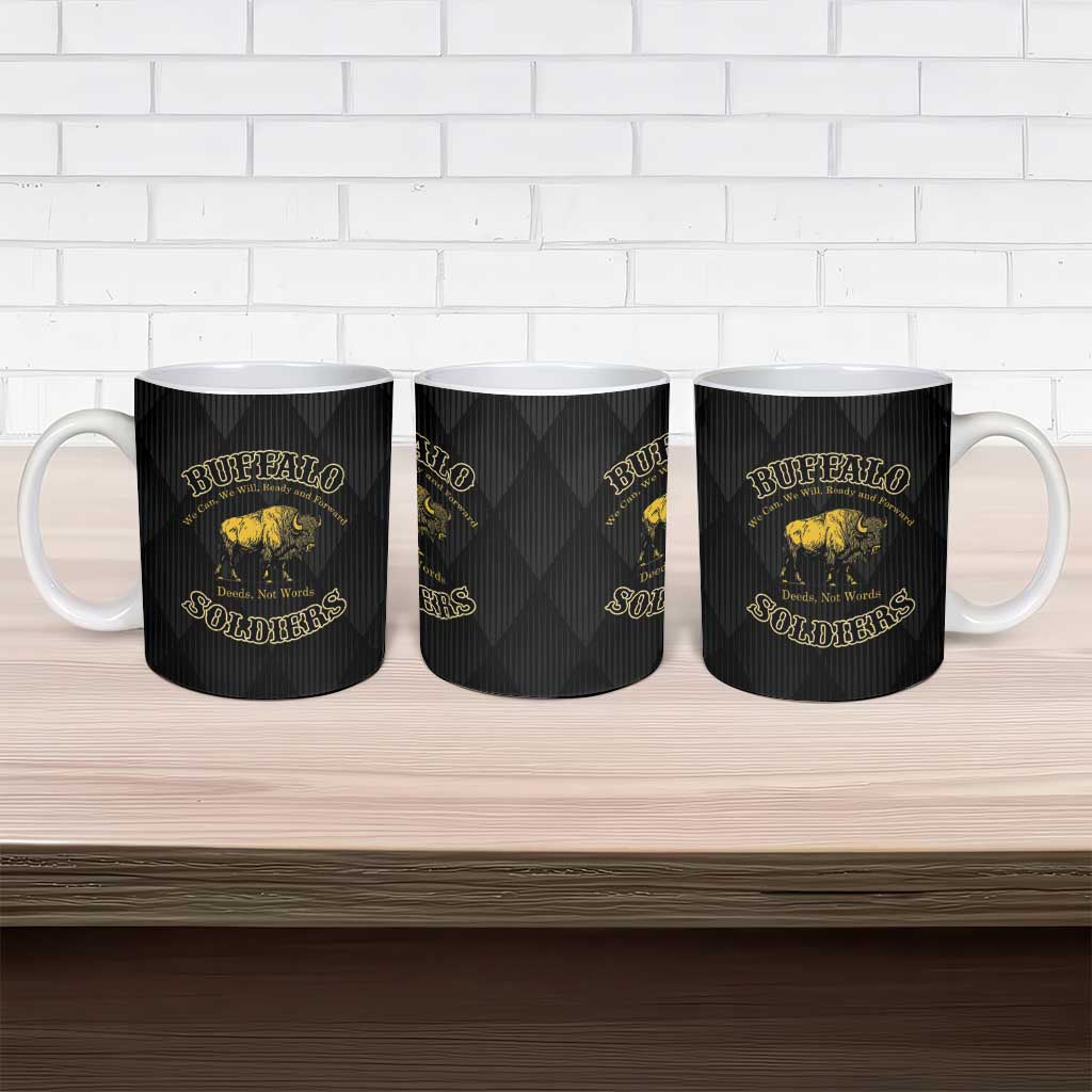 Buffalo Soldiers Ceramic Mug We Can We Will Ready and Forward