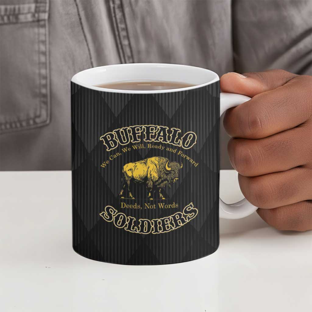 Buffalo Soldiers Ceramic Mug We Can We Will Ready and Forward