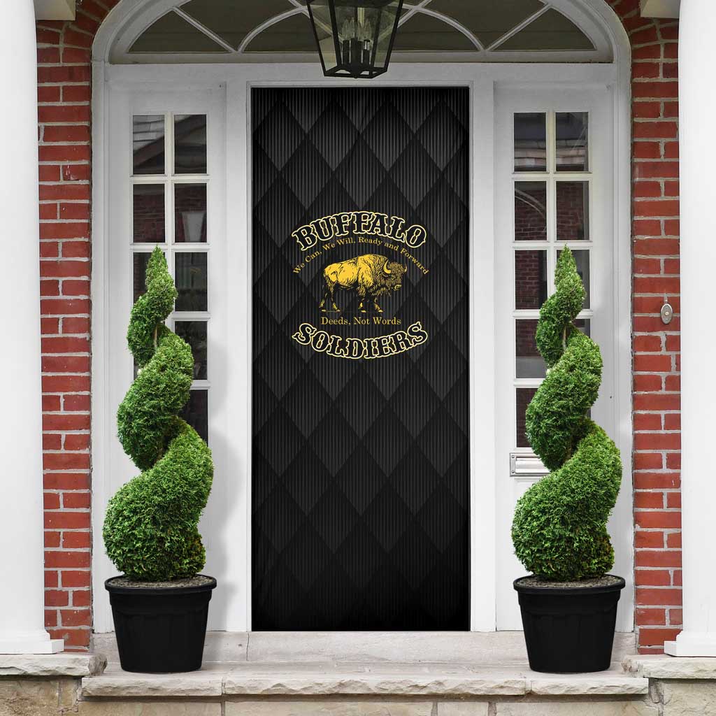 Buffalo Soldiers Door Cover We Can We Will Ready and Forward
