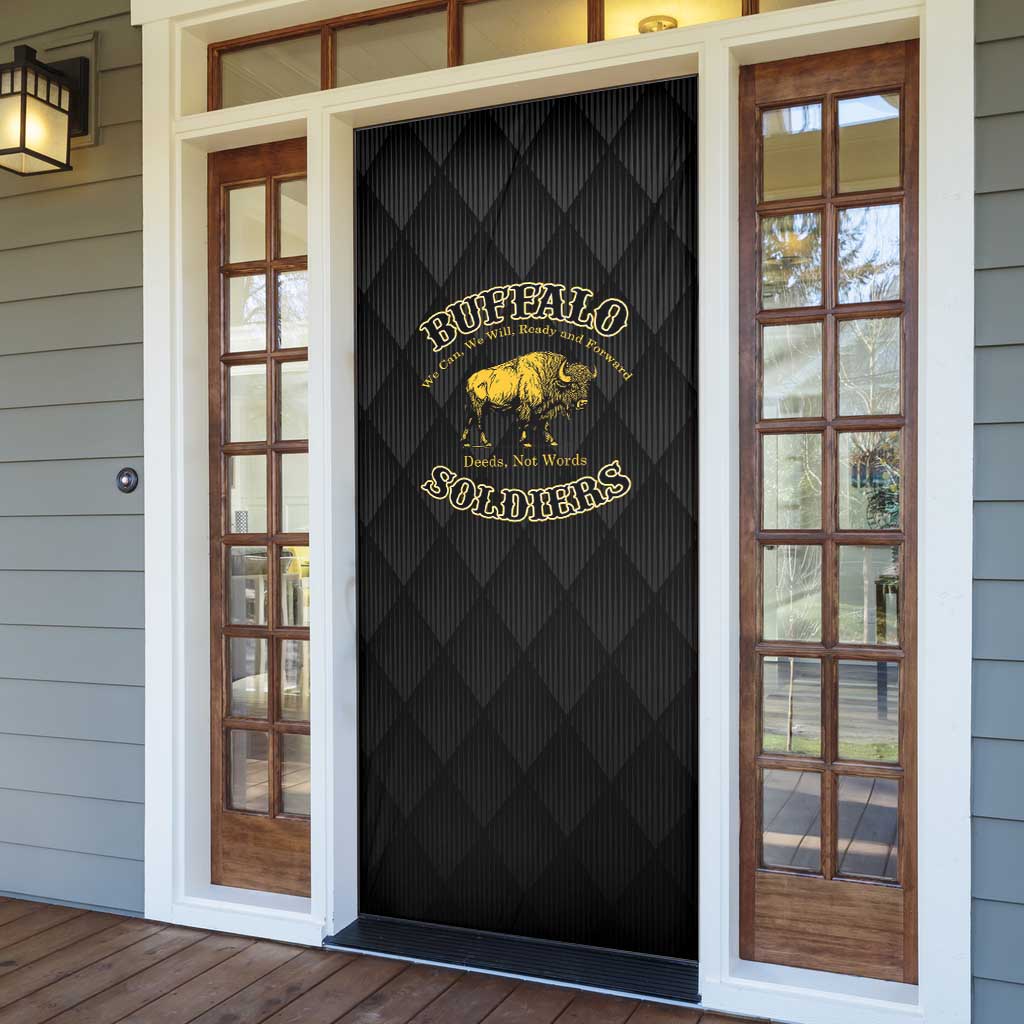 Buffalo Soldiers Door Cover We Can We Will Ready and Forward