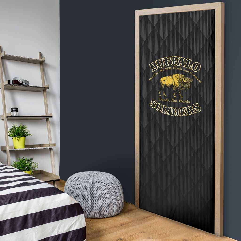 Buffalo Soldiers Door Cover We Can We Will Ready and Forward
