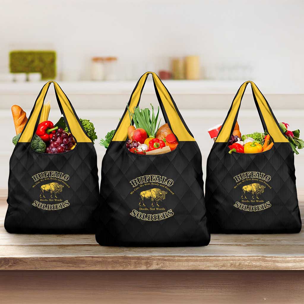 Buffalo Soldiers Grocery Bag We Can We Will Ready and Forward