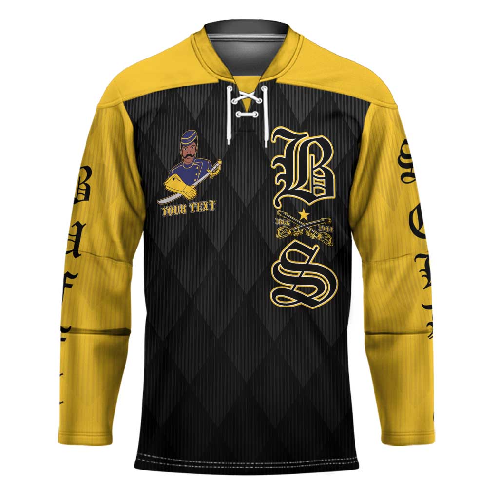 Personalized Buffalo Soldiers Hockey Jersey We Can We Will Ready and Forward