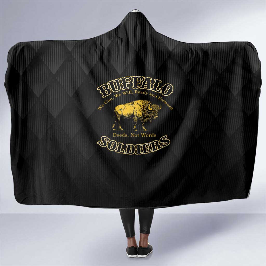 Buffalo Soldiers Hooded Blanket We Can We Will Ready and Forward