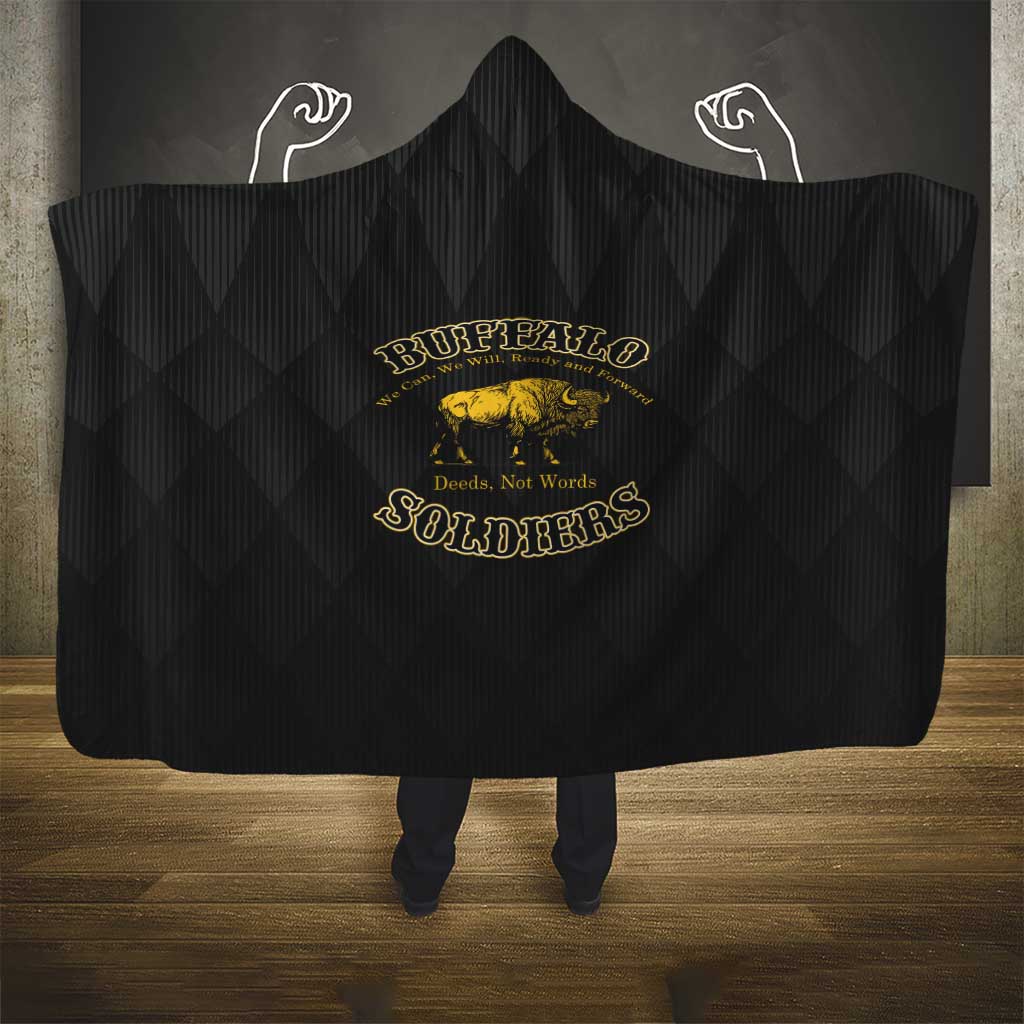Buffalo Soldiers Hooded Blanket We Can We Will Ready and Forward