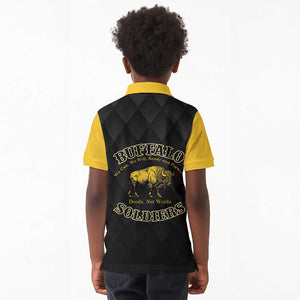 Personalized Buffalo Soldiers Kid Polo Shirt We Can We Will Ready and Forward