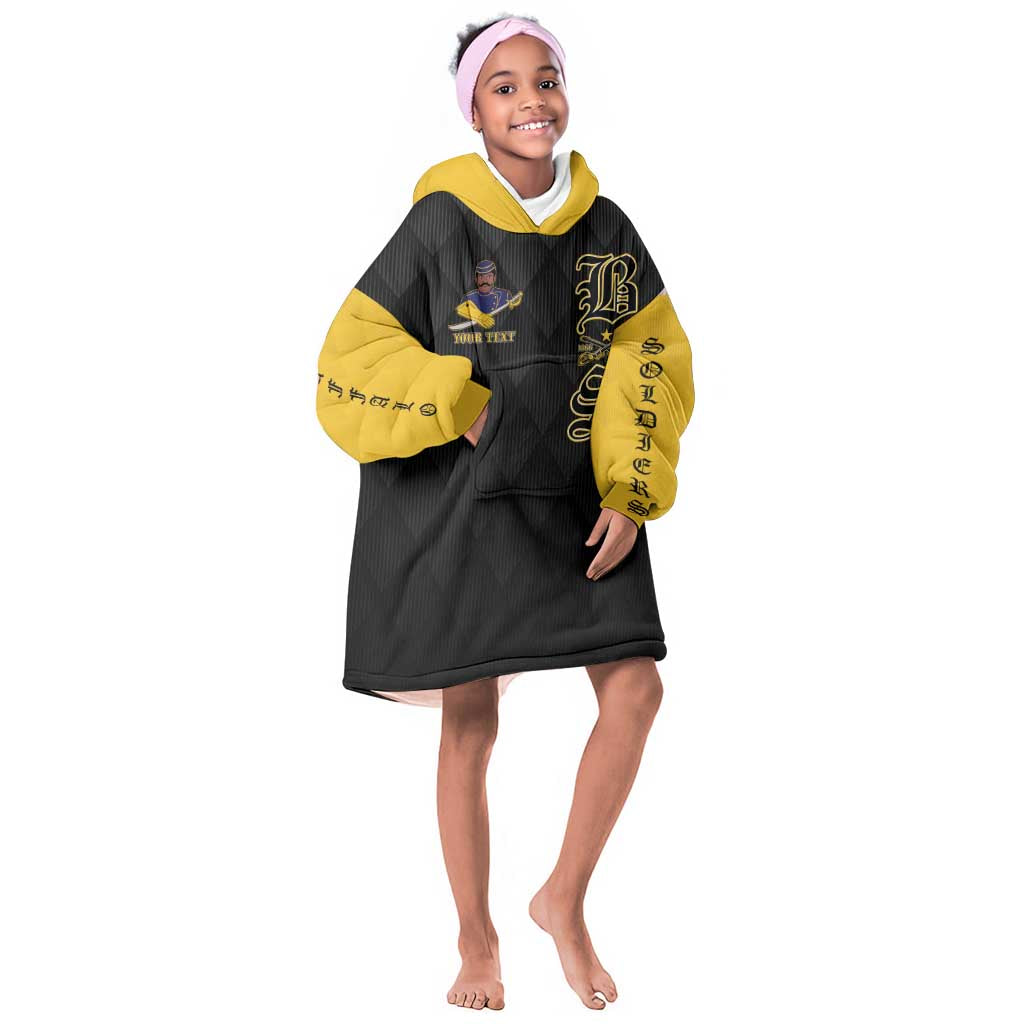Personalized Buffalo Soldiers Kid Wearable Blanket Hoodie We Can We Will Ready and Forward