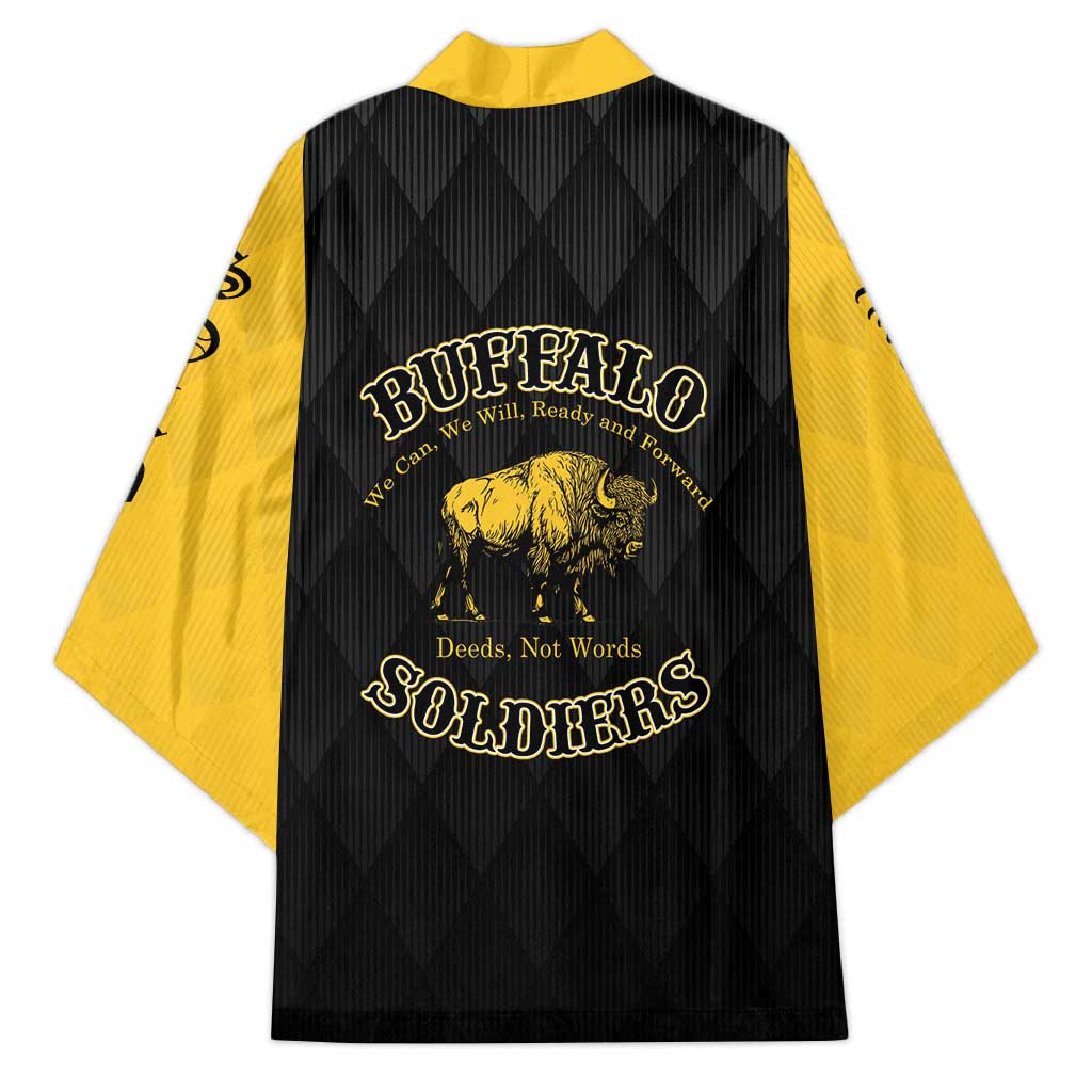 Personalized Buffalo Soldiers Kimono We Can We Will Ready and Forward