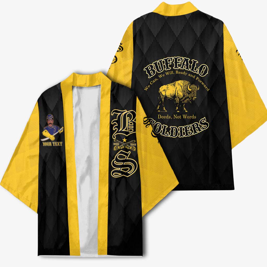 Personalized Buffalo Soldiers Kimono We Can We Will Ready and Forward