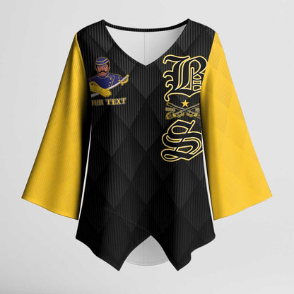 Personalized Buffalo Soldiers Kimono Sleeve Blouse We Can We Will Ready and Forward