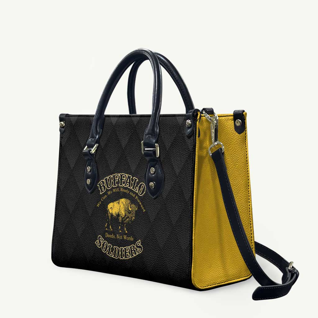 Buffalo Soldiers Leather Bag We Can We Will Ready and Forward