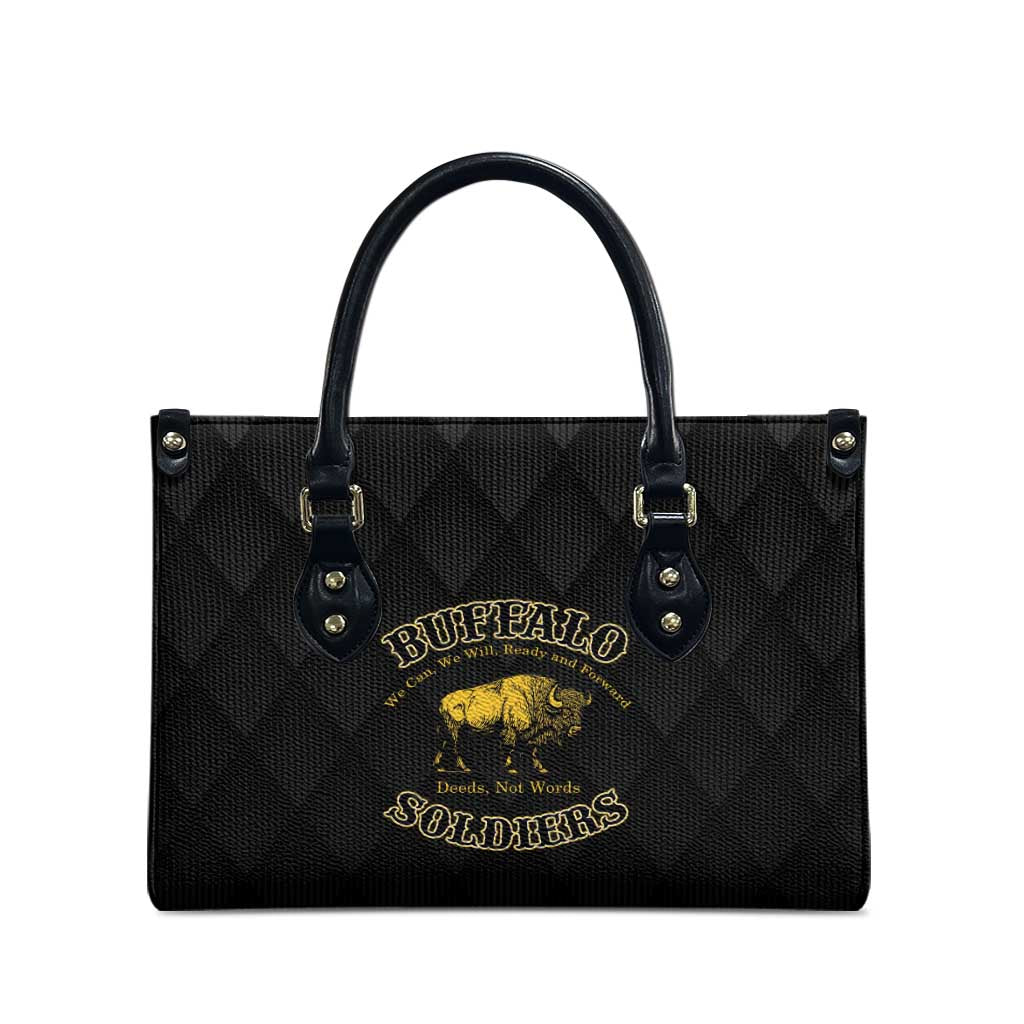 Buffalo Soldiers Leather Bag We Can We Will Ready and Forward