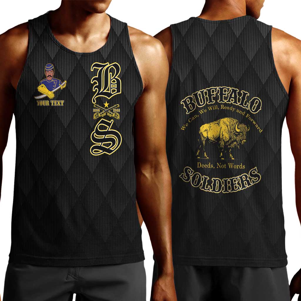 Personalized Buffalo Soldiers Men Tank Top We Can We Will Ready and Forward